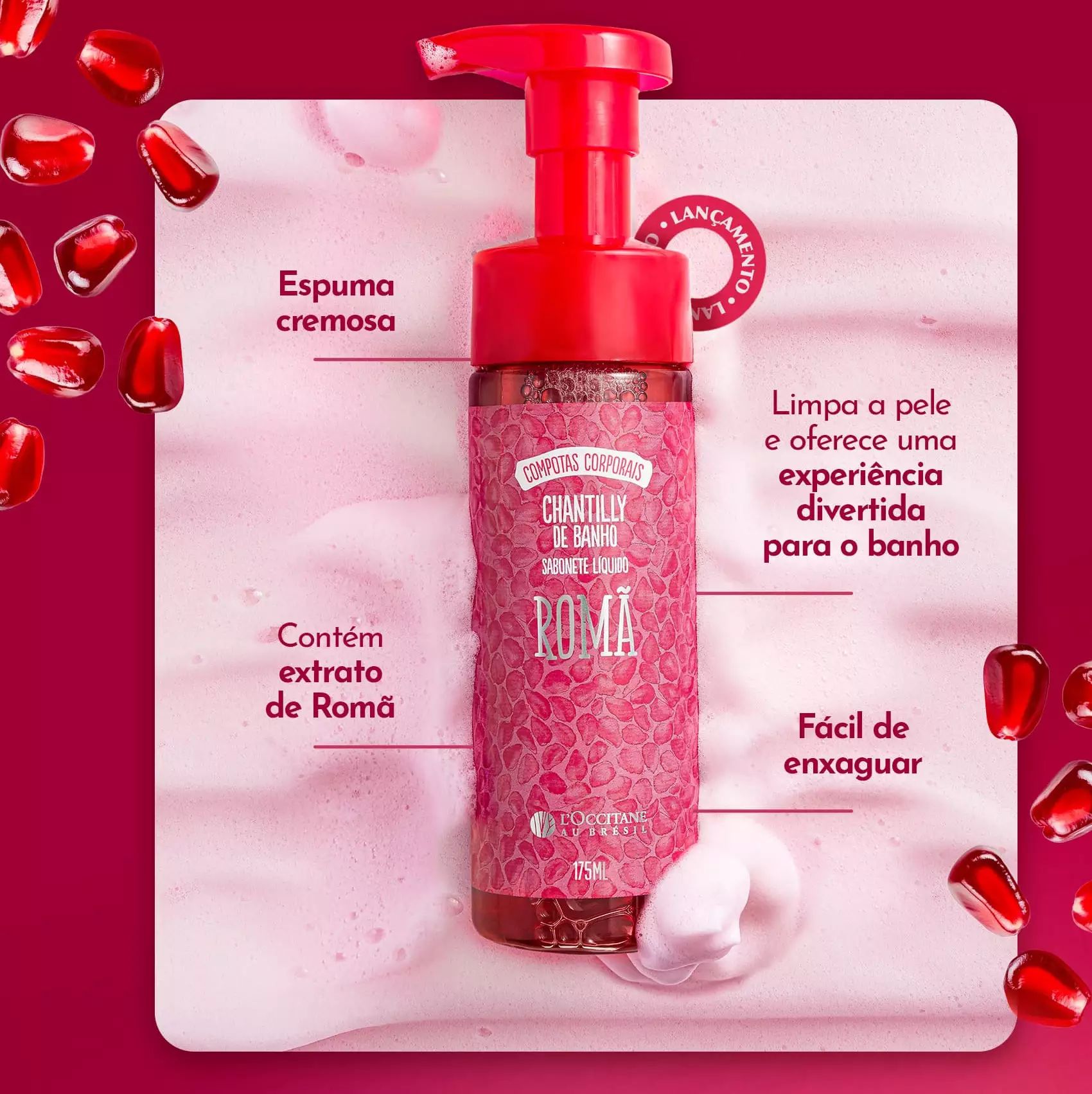 Romã Chantilly de banho 175ml