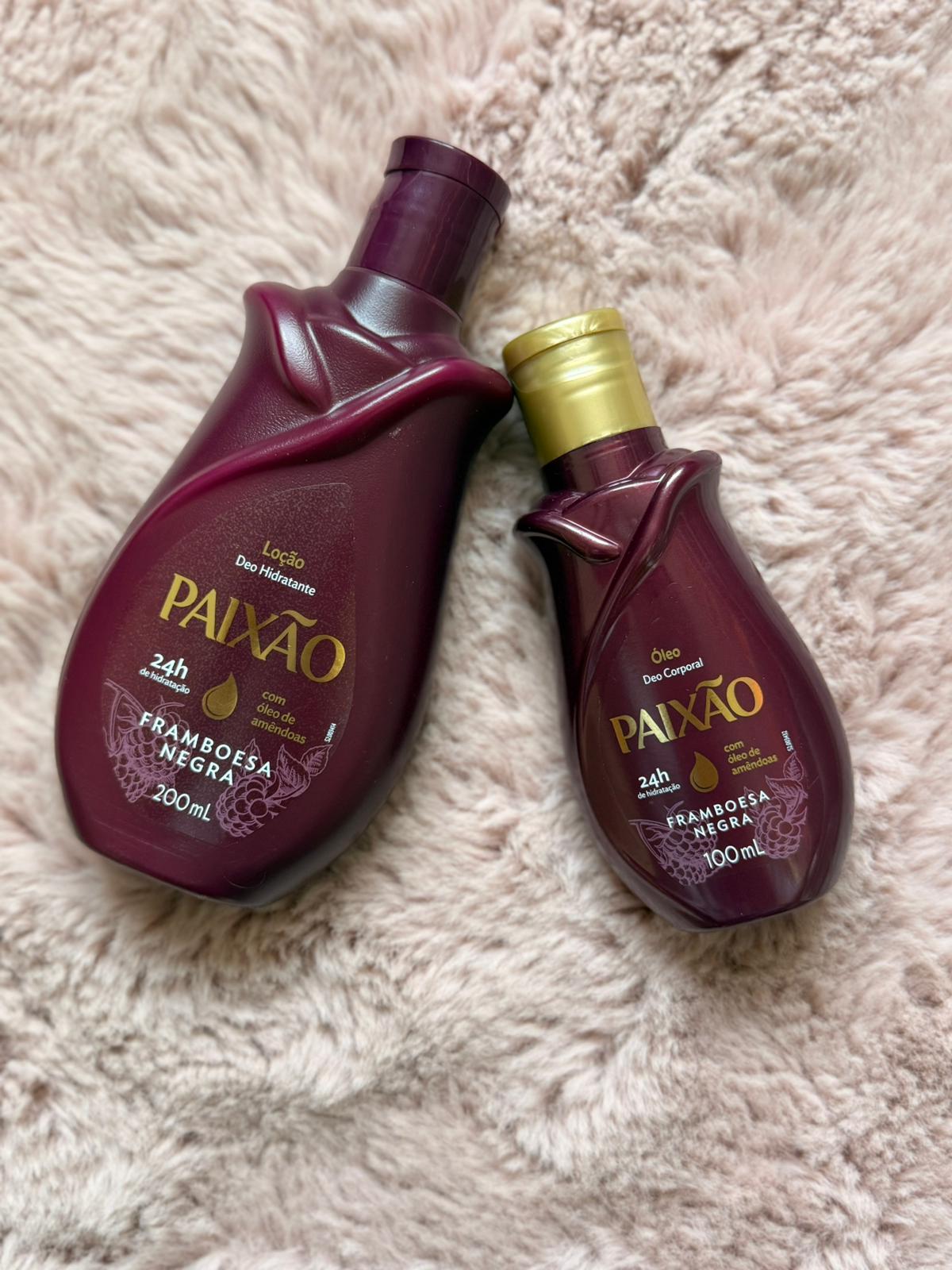 Paixao Hidratante 200ml + Oleo Corporal 100ml Framboesa Negra