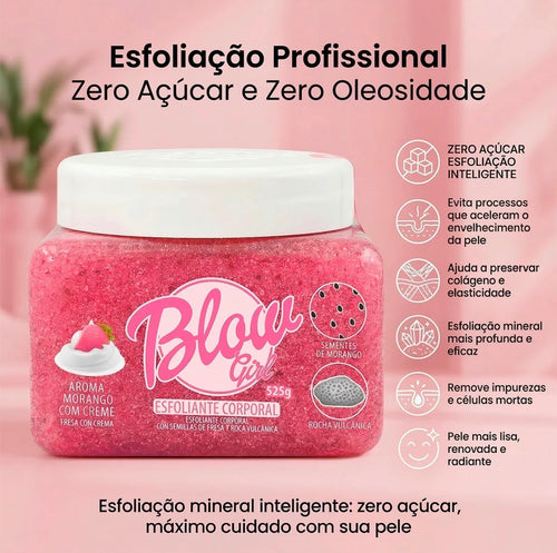 Blow Girl Esfoliante Corporal Morango com Creme – 525g 🍓💗