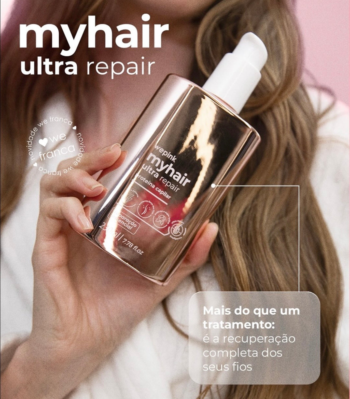 WePink My Hair Ultra Repair – Proteína Capilar 230 ml 💗✨