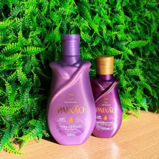 Kit Loção Hidratante Paixão 200 ml + Óleo Corporal Paixão flor de lis 100 ml
